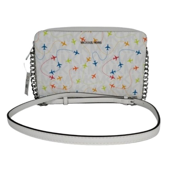 Michael Kors Jet Set Airplane Print Crossbody Bag - Picture 1 of 3